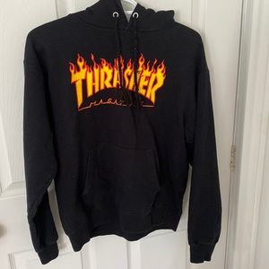 Women’s black Thrasher hoodie